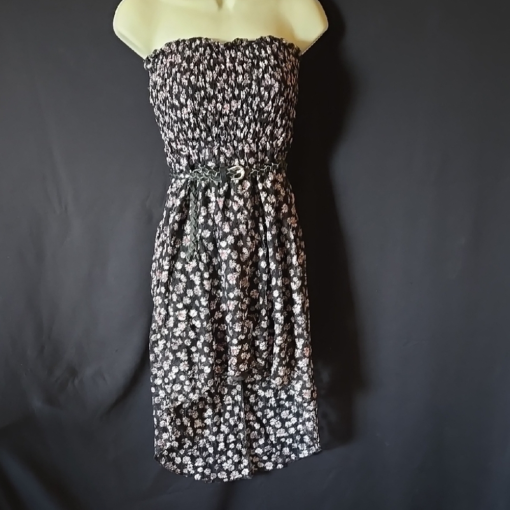 Black and White Strapless Sundress for Cocktail